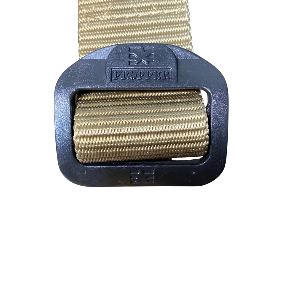PROPER Tactical Belt Coyote Tan Nylon‎ Cobra Buckle Adjustable